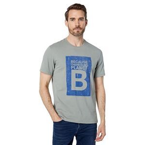 Ecoalf Becaralf T-Shirt Men Large Gray 100% Cotton Short Sleeve Pullover JDM1025